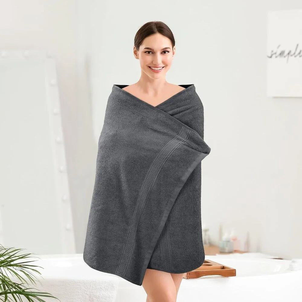 Luxurious 4 Pack Bath Towels - 27x54 Inches, 600 GSM Cotton, Lightweight & Soft